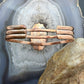 Copper Southwestern Style Turquoise #8 Decorated Cluster Bracelet For Women