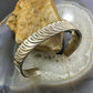 Sally Yazzie Vintage Native American Sterling Silver Engraved Bracelet For Women