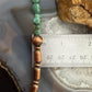 Southwestern Style 4.5-6mm Copper Navajo Pearl,Cylinder&Turquoise Beads Necklace