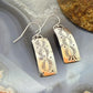 Michael Nez Native American Sterling Silver Stamped Curved Dangle Earrings For Women