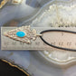 Gary Custer Navajo Sterling Silver Tufa Cast Turquoise Arrowhead Uni Pendant #3