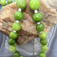 Sterling Silver Southwestern Style Peridot Beads & Small Moonstone Necklace For Women
