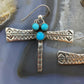 Brad Panteah Sterling Dragonfly w/3 Sleeping Beauty Turquoise Dangle Earrings For Women