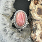 Sterling Silver Southwestern Style Oval Rhodochrosite Ring Size 7 For Women