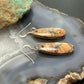 Sterling Silver Teardrop Maligano Jasper Slab Dangle Earrings For Women #510