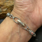 Carolyn Pollack Sterling Silver 8 Oval Rhodonite Link Bracelet For Women