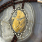 Sterling Silver Southwestern Style Large Oval Picture Jasper Decorated Bolo Tie For Men