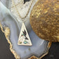 Vintage Linda Barber Zuni Sterling Silver Inlay Hummingbird Pendant For Women