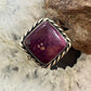 Native American Sterling Silver Purple Spiny Oyster Bar Ring Sz 9.25 For Women