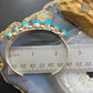 Ramona Loloma Vintage Native American Sterling Silver Graduated Turquoise Unisex Bracelet