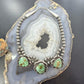 Native American Sterling Silver Royston Turquoise Decorated 14" Necklace For Women