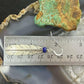 Anthony Gatewood Sterling Silver & Lapis Bead Feather Dangle Earrings For Women