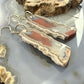 Sterling Silver Agate Slab Dangle Earrings For Women #406