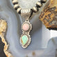 Sterling Silver Southwestern Style Pink Conch & Turquoise Pendant For Women