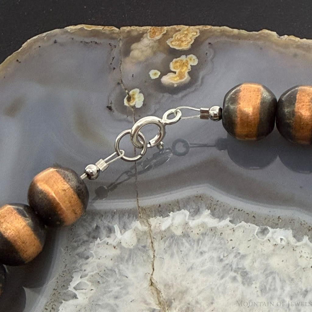 Copper 10.5 mm Navajo Pearl Beads Length 16" Necklace For Women