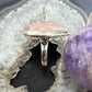 Sterling Silver Southwestern Style Pink Quartz Heart Ring For Women