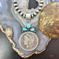 Genuine 1884 90% Morgan Silver Dollar Coin Golden Hill Turquoise Unisex Pendant
