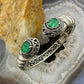 Carolyn Pollack Sterling Silver Malachite Doublet Decorated Hinged Bracelet For Women #1