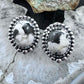 Sterling Silver Southwestern Style Oval White Buffalo Stud Earrings For Women