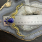 Carolyn Pollack Sterling Silver & Brass Lapis Decorated 15" Necklace For Women