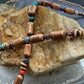 Southwestern Style Copper Navajo Pearl Round &Cylinder w/Multistone 18" Necklace For Women