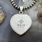 Sterling Silver Southwestern Style Lapis Lazuli Heart Pendant For Women