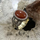 Carolyn Pollack Sterling Silver Oval Carnelian Decorated Ring For Women