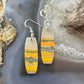 Sterling Silver Bumblebee Jasper Slab Dangle Earrings For Women #194