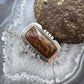 Sterling Silver Southwestern Style Moroccan Seam Agate Bar Ring Size 6 For Women