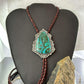 Sterling Silver Southwestern Style Large Azurite Malachite Decorated Bolo Tie For Men