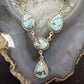 Sterling Silver Southwestern Style Golden Hill Turquoise Lariat 20" Necklace For Women