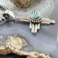 Sterling Silver Southwestern Style Rounded Turquoise Unisex Zia Pendant