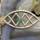 Silver Native American Turquoise Sandcast Brooch