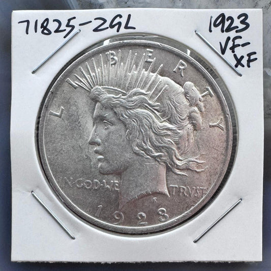 1923 US 90% Peace Silver Dollar VF-XF #71825-2GL LUSTER