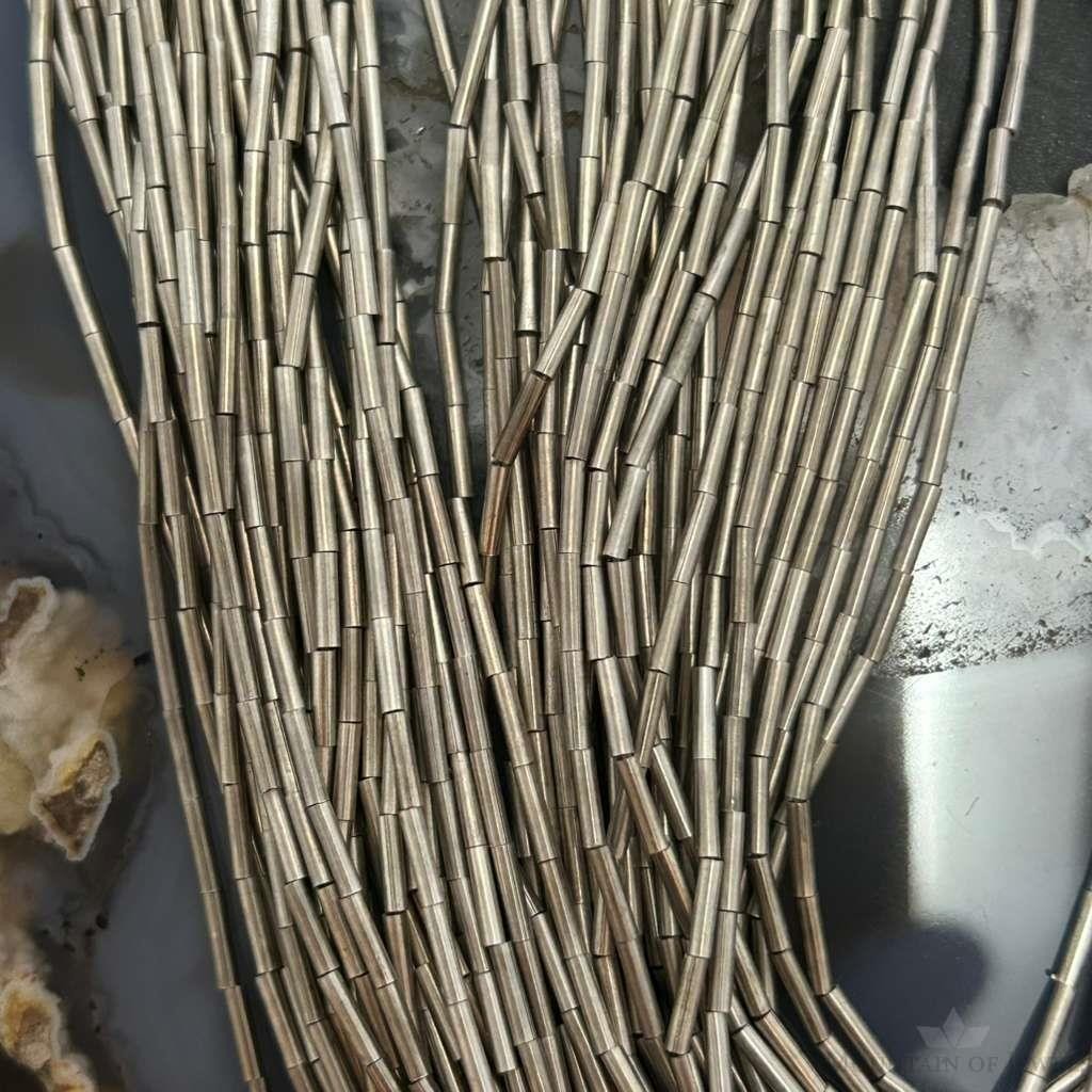 Vintage Sterling Silver 27 Strand Liquid Silver 28" Necklace For Women