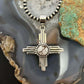 Sterling Silver Southwestern Style Round Wild Horse Unisex Zia Pendant #4
