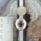 Carolyn Pollack Sterling Silver White Agate & Oval Amethyst Ring Size 7.25 For Women