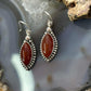 Sterling Silver Southwestern Style Marquise Carnelian Dangle Earrings For Women