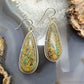 Sterling Silver Southwestern Style Teardrop Turquoise Dangle Earrings For Women