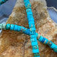 Sterling Silver Turquoise and Navajo Pearl Beads 17" Necklace For Women