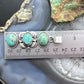 Sterling Silver Southwestern Style 3 Oval Turquoise Decorated Pendant For Women