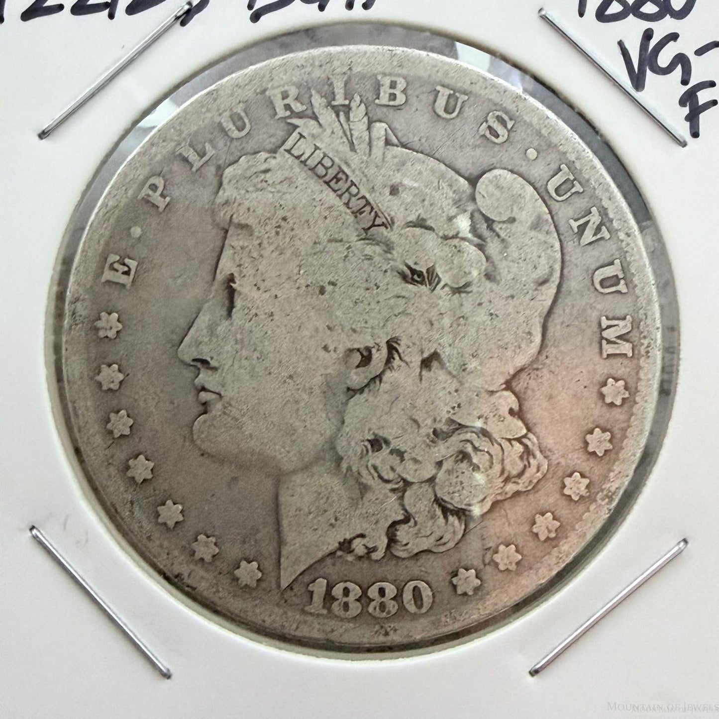 US 1880 90% Morgan Silver Dollar VG-F #122125-15GH