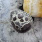Sterling Silver Southwestern Style Teardrop Asteroid Jasper Ring Size 9.5 For Women