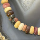 Sterling Silver Mokaite Jasper Beads 8" Bracelet For Women