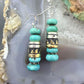 Tommy & Rosita Singer Sterling Silver Turquoise Rounded Beads Dangle Earrings For Women