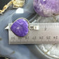 Sterling Silver Southwestern Style Charoite Heart Shape Pendant For Women