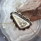 Vintage Native American Sterling Scrimshaw Style On Gemstone Ring Size 8 For Women