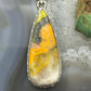 Sterling Silver Southwestern Style Teardrop Bumblebee Jasper Decorated Pendant For Women