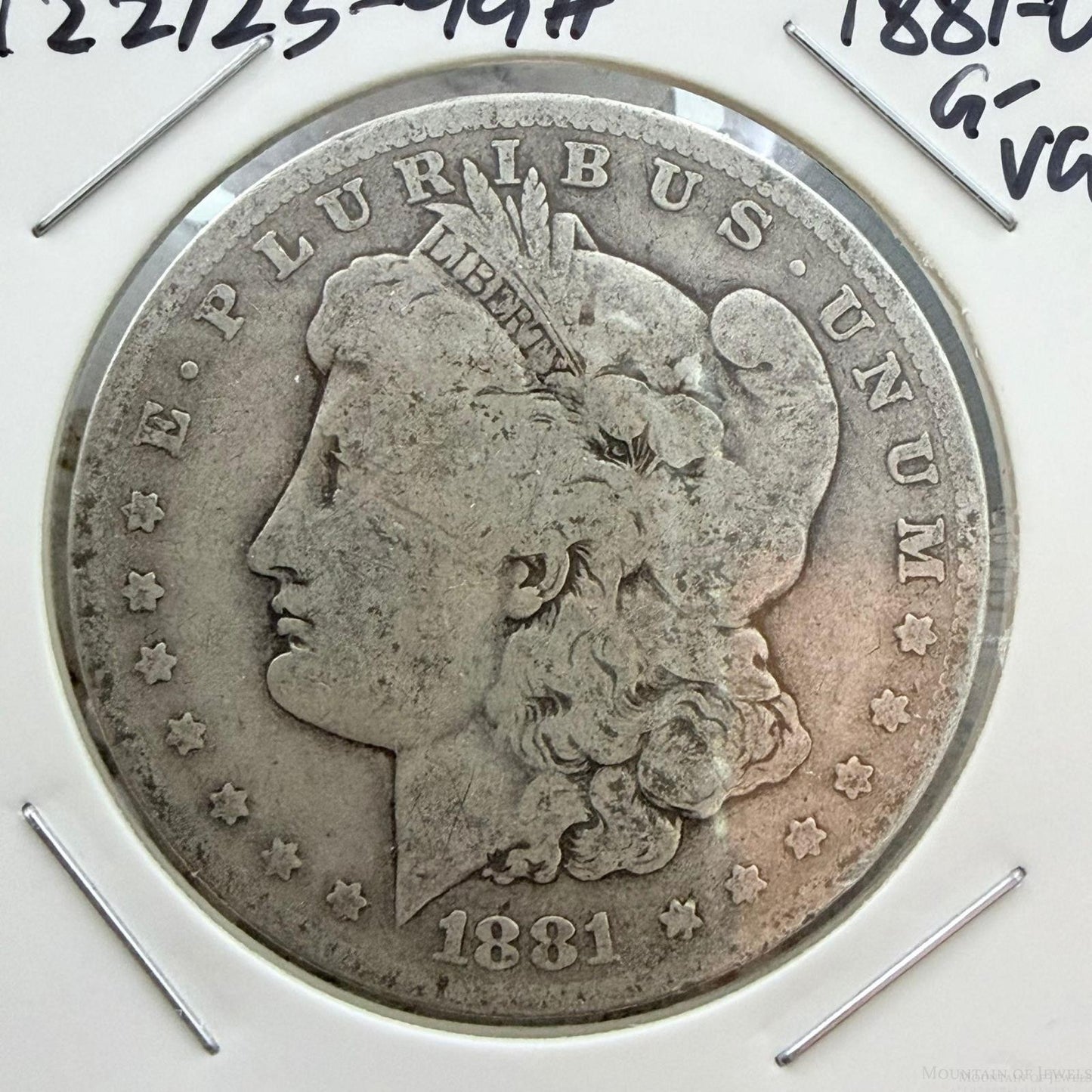 US 1881-O 90% Morgan Silver Dollar G-VG #122125-9GH