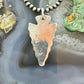 Gary Custer Navajo Native American Sterling Silver Tufa Cast Turquoise Arrowhead Unisex Pendant #1